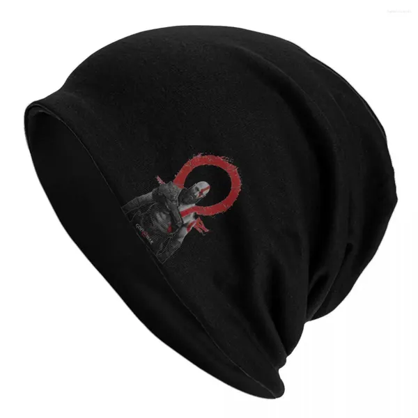 Berretti God Of War Beanie Hats Kratos Game Bonnet Adulto Unisex Divertente Palestra Cappello lavorato a maglia Cappellini avvolgenti per la testa personalizzati a molla