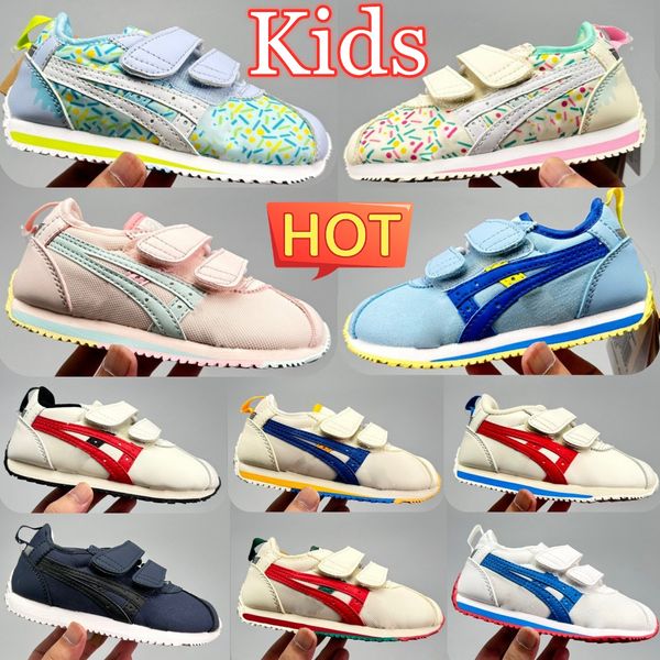 Scarpe da bambino firmate per bambini Scarpe da ginnastica per bambini Piattaforma Scarpe da ginnastica in pelle per bambini giovani Bianco Nero rosa blu ragazzi ragazze Scarpe casual per bambini