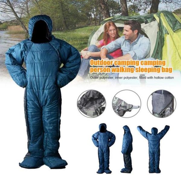 Adulto Lite Wearable Saco de Dormir Aquecimento Para Caminhadas Caminhadas Acampamento Ao Ar Livre FDX99 Bags7584766