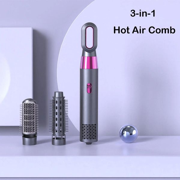 Фены 3 в 1, электрический стайлер для горячего воздуха, керамический фен, расческа для объема и мягких волн, выпрямитель для волос, инструмент для салона