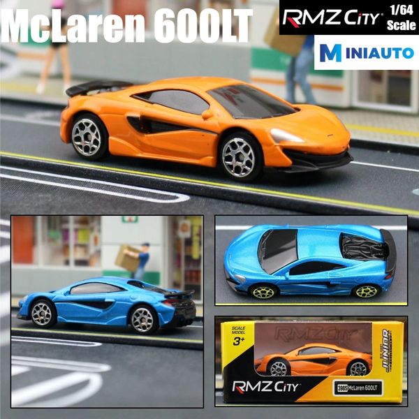 1 64 McLaren 600LT 1 64 Diecast Super Sport Spielzeugauto Modell 3 Räder Miniaturlegierung Geschenk für Kinder Jungen Kind Streichholzschachtel 231228