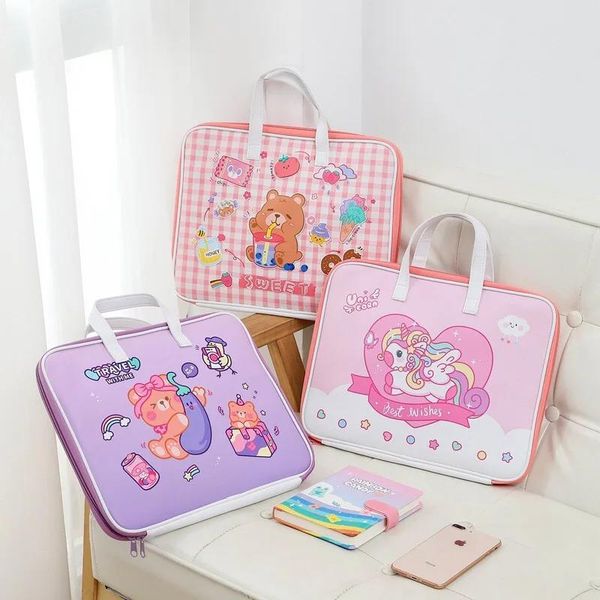 Bolsas Bentoy MilkJoy Girls Bear Unicorn Laptop Bag 13 13,3 polegadas de viagem Mac Case Kawaii Coréia