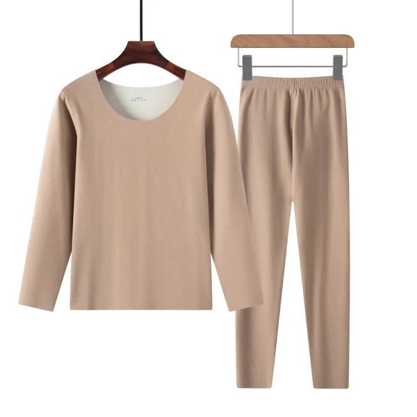 Autunno Inverno Intimo da donna Plus Velluto Biancheria intima termica Abito da donna Che tocca il fondo Intimo Ispessimento Vestiti Pantaloni lunghi 231229