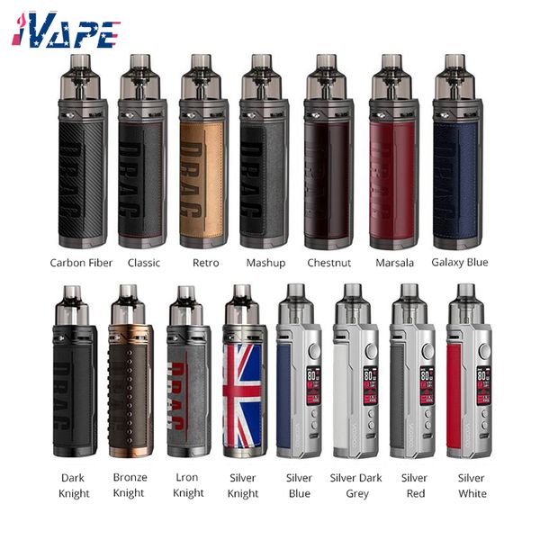 VOOPOO Drag X Mod Pod Kit singolo 18650 80W 4,5 ml GENE.TT Chip PnP Bobine Flusso d'aria infinito