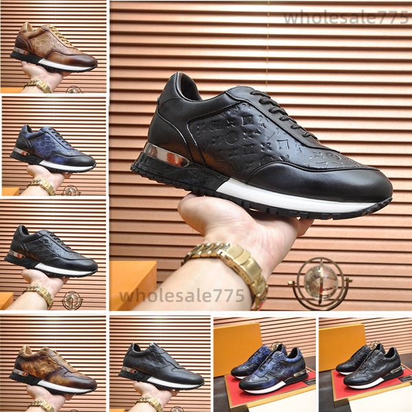 Scarpe casual di Paris Men vera elaborazioni in pelle Lace-up Fashi