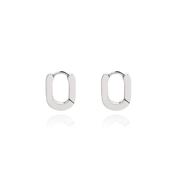 L'Ear Cuff in acciaio al titanio non sbiadisce, stile minimalista, audace, piatto, ovale, orecchini ad anello, personalità maschile e femminile street220B