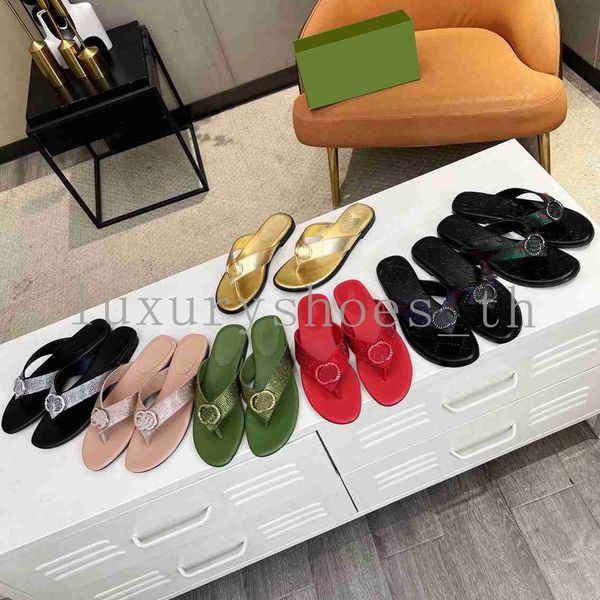 Pantoufles de créateurs G String Flip Flop Marque Femmes Diapositives Nouvelles sandales Hommes Femmes Chaussures Été Plage Intérieur Extérieur Slide Plat Classique Slide Sandal Baskets