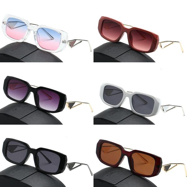 Tasarımcı Güneş Gözlüğü Dikdörtgen Klasik Ultraviyole geçirmez UV400 Üçgen Marka Unisex Sun Cam Goggle Gözlükler Drive Beach Açık