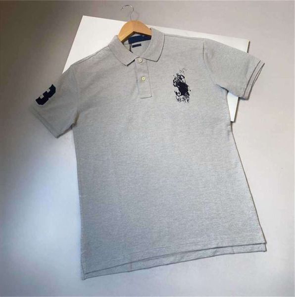 Polo T-shirt Moda Ralphs Designer Camicie da uomo Camicia da uomo in cotone a maniche corte Giacca originale con risvolto singolo Abbigliamento sportivo da jogging Laurens Suit 4418ess