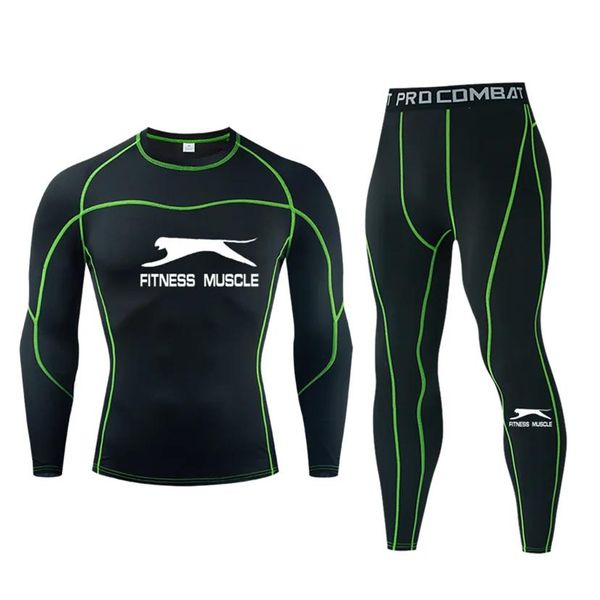 MUITO PANTS MENINO RUNCIONADO DE GYM ROUCE TERMO TERMO CHAVE XXXL Second Skin Compression Fiess MMA Rashgard Male