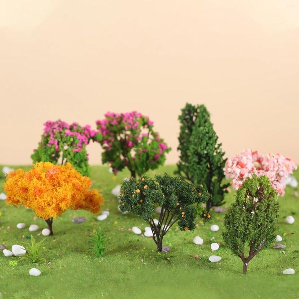 Figurine decorative 16 pezzi Albero paesaggistico artificiale 1-3 pollici Micro paesaggio Artigianato in resina Bonsai Figurine Miniature Giardino