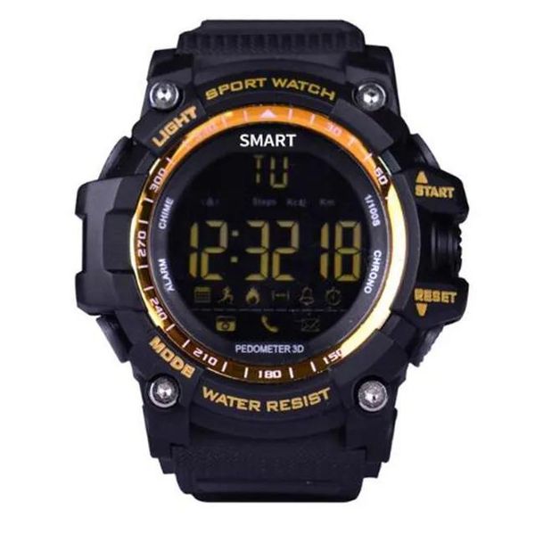 Смотреть Smart Watch Bluetooth Водонепроницаемые IP67 5 банков Smart Wwatch Relogios Шаговые шнурные часы Sport Watch для iPhone Android Phon