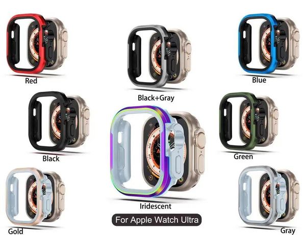 Custodia Armor Cases per Apple Watch Ultra Cover paraurti rigida in alluminio da 49 mm Serie 8 7 6 5 4 SE