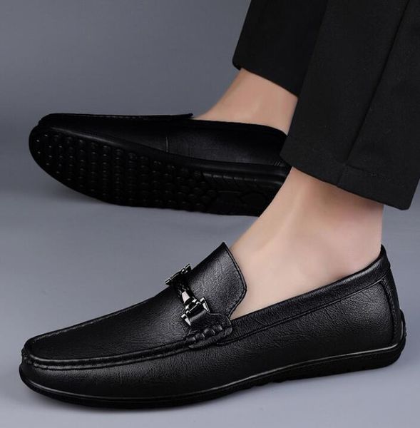 Mode für Männer Echtes Leder Schuhe Neue Ankunft Casual Schuhe Business Männer Slip-on Schuhe Alle-Spiel Faulenzer Handgemachte fahren Wohnungen