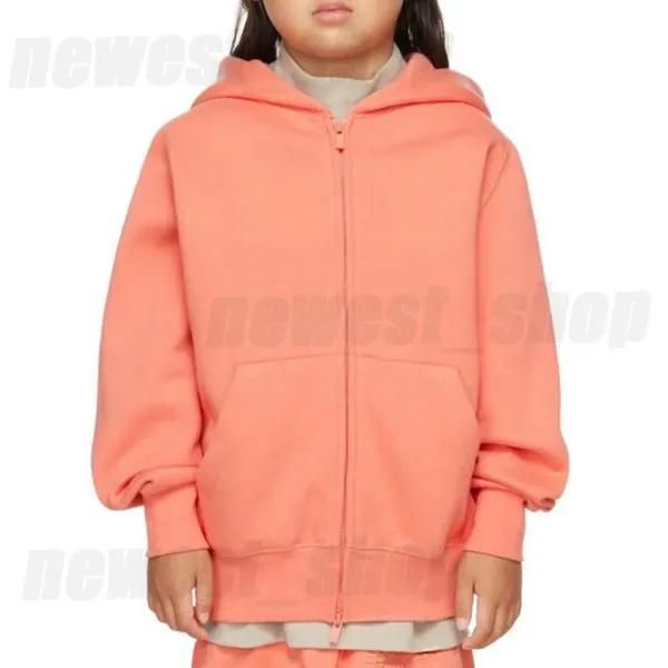 Moletons crianças meninos meninas cardigan hoodies clássico silicone carta zíper crianças oversize solto com capuz eua moletom laranja rosa skateboar