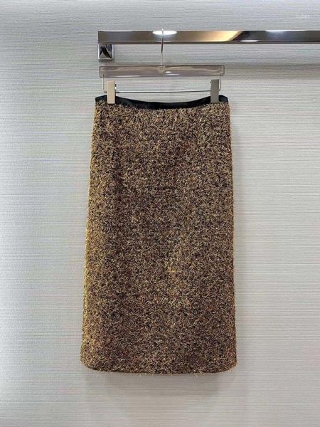 Юбки 2023, женская модная сексуальная повседневная юбка с разрезом, яркое шелковое тонкое платье с высокой талией, темпераментная юбка 1221
