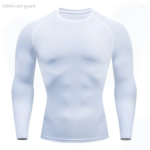 Erkekler Erkek Tişörtleri Erkekler Uzun Kollu Gömlek Sıkıştırma Tacksuit Rashgarda MMA Fitness Üst İkinci Cilt Track Suit