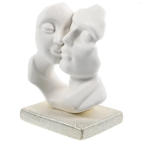 Statuette decorative Statua di coppia in ceramica Figurina di matrimonio Camera da letto Mensola Tavolo Mensola del caminetto Decorazioni per coppie