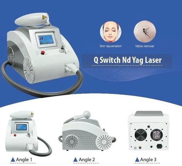 Maschine 2000MJ Touchscreen Q-Switched Nd Yag Laser Tattooentfernung c Augenbraue Pigment Narbe Akne entfernen 1320nm 1064nm 532nm