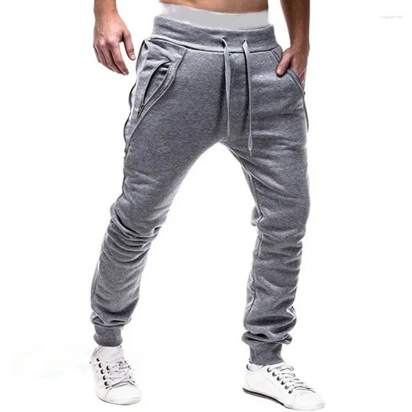 Calças masculinas homens joggers sweatpants streetwear respirável correndo jogging esporte calças de treino moda ginásio exercício exercício