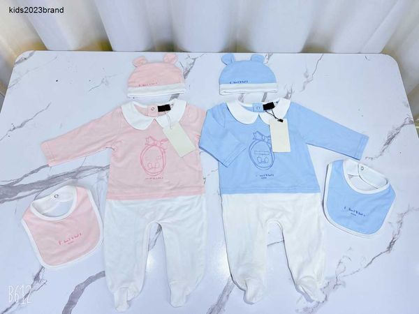 Tute per bambini nuove tute per neonati firmate Taglia 0-18 tutina per neonati in tre pezzi di alta qualità Cappello e sciarpa da cartone animato Dec20