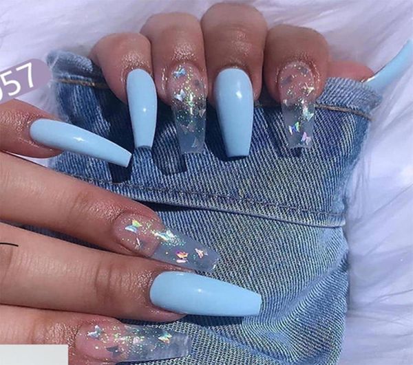 Profissional borboleta unhas falsas caixão aéreo dicas de unhas artificiais com projetos imprensa no prego fakenails conjunto nailart tool7306690