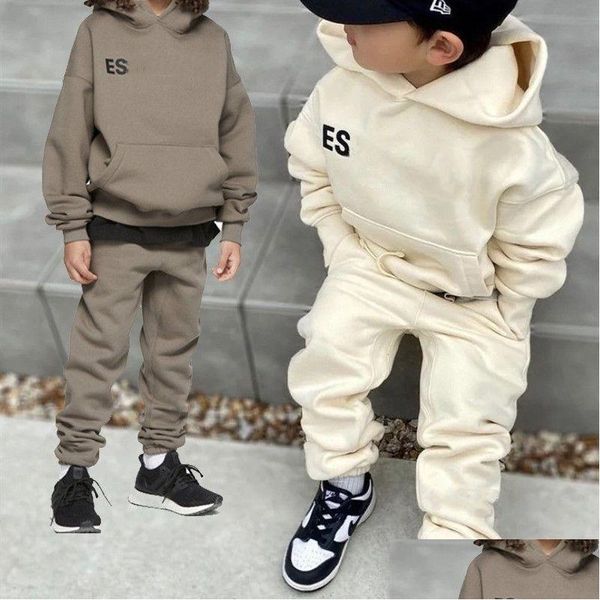 Kleidung Sets Kleinkind Designer Kinder Kleidung Mit Kapuze Baby Sweatshirt Mäntel Jungen Mode Streetshirts Plover Lose Drop Lieferung Mater Dhu48