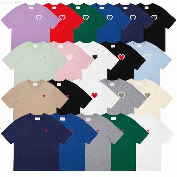 Sommer Herren Designer Amies Love Pattern T-Shirt T-Shirt Tops Print Lässige Kurzarmkleidung Baumwollmischung Amis Asiatische Größe S-XL MXR0