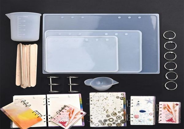 Set di strumenti per stampi in silicone per copertina per notebook A5 A6 A7 fusione di stampi in resina epossidica artigianato fai da te creazione di gioielli Q11064982503
