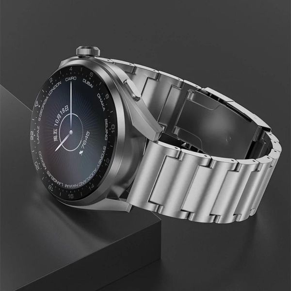 Аксессуары Твердый титановый ремешок для часов 22 мм для Huawei Watch 3 / GT 2 Pro / GT 2 46 мм / GT Elegant Active 2e Ремешок для часов Браслет