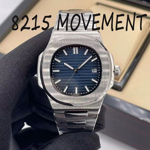 мужские часы Япония 8215 механизм дизайнерские часы высокого качества 40 мм 5711 Бутик стальной ремешок Дизайнерские часы для мужчин Оптовая продажа бриллиантов Автоматическая настраиваемая