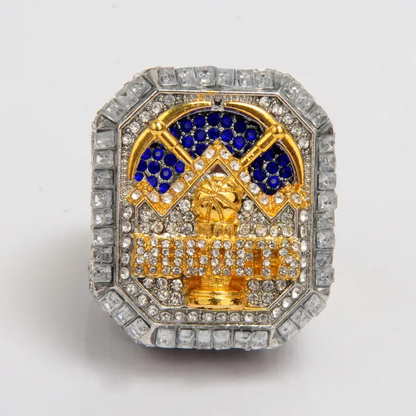 2023 Nuggets Basketball Jokic Team Champions Championship Ring com caixa de exibição de madeira para homens de fã de fã de gente