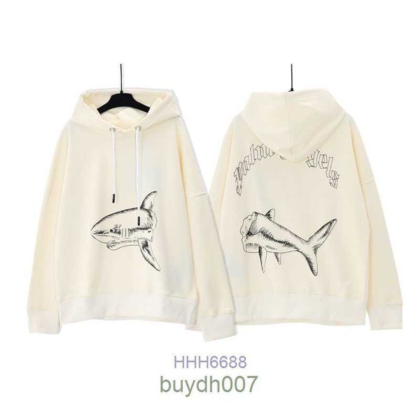 2024 Fashion Hoodie Designer Marke Palmangelsweater Sweatshirt für Männer und Frauen Broken Tail Shark Print Pa Trendy High Street Casual Loose Hooded und Gvgv