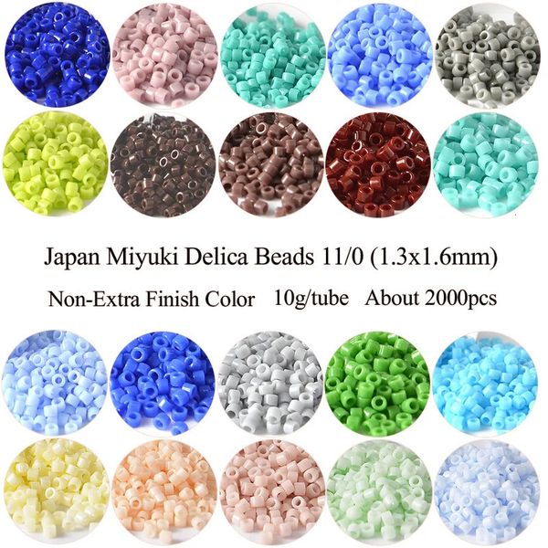 11/0 Miyuki Japão Delica Contas Não-Acabamento Extra Cores Contas de Sementes de Vidro Para DIY Artesanato Jóias Pulseira Fazendo 231229