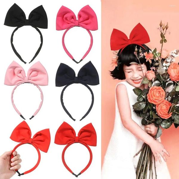 Accessori per capelli Copricapo per ragazze da donna Decorazione fatta a mano per feste Fasce per bowknot Copricapo con fiocco grande