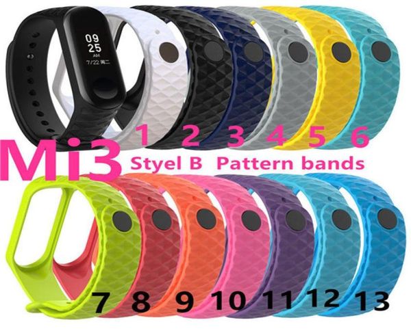 Pulseira de silicone para xiaomi mi band 3 4, pulseira de substituição para relógio m3, rastreador fitness, acessórios smonty p5992374