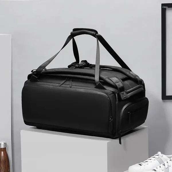 Duffel Bags Chikage Business Commuter Bolsa Masculina Multi-função Seco e Molhado Separação Fitness Bag Grande Capacidade Viagem ao ar livre