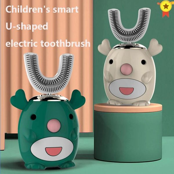 Spazzolino da denti intelligente 360 gradi Xiomi spazzolino elettrico per bambini Silicone automatico ad ultrasuoni per denti Spazzolino da denti modello cartone animato per bambini