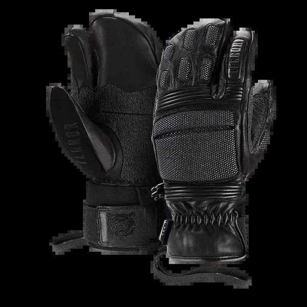 Перчатки Лыжные перчатки Мужские кожаные перчатки Terror Competitor Кевлар Palm TERROR Лыжные перчатки для сноуборда Утолщенные водонепроницаемые перчатки с тремя пальцами