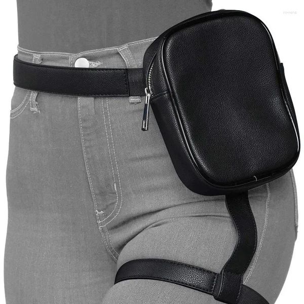 Sacos de cintura pacote legal couro mulheres motocicleta ao ar livre fanny na moda para moda cinto menina saco caminhadas elegante perna