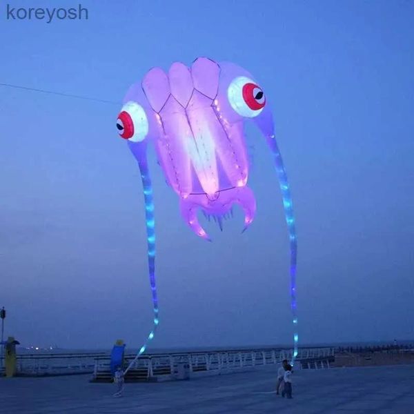 Acessórios kite acessórios frete grátis led kite para adultos kite voando trilobites pipas à prova dwaterproof água ripstop tecido de náilon brinquedos ao ar livre voar