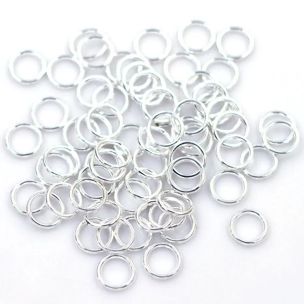 Komponenten 1000 Stcs Großhandeles Heiße neue DIY Sliver Platted Loded Closed Jump Rings Charms Findings Komponente 10x1mm