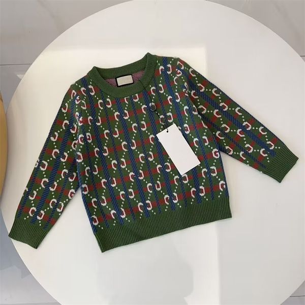 Designer-Kinderpullover der Marke Jungen und Mädchen, hochwertige Pullover, warmer Babypullover für Kinder, Herbst-Winter-Sweatshirt, Größe 90–150 cm, A09