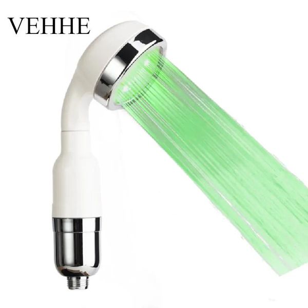 Teste VEHHE Pannello laser LED Soffione doccia Filtro ABS ad alta pressione Soffione doccia a risparmio idrico Ugello sprinkler anionico VE207