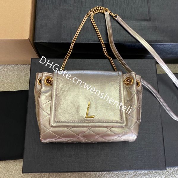Mini Nolita Designer Bag Chain Flap Crossbody Bag Mulher Luxurys Top Quality Suzanne Hobo Underarm Bag Work Travel Ladies Casual Diamond Quilting Bolsa de Ombro
