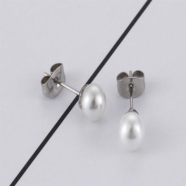 Frauen El Oso Pendien stud Kein Verblassen Marke Schmuck Original Design Mode Edelstahl Panda Perle Schmuck Stud Ohrringe2775