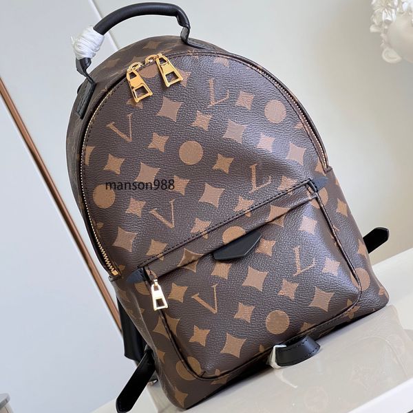 10A Зеркальная качественная дизайнерская сумка, мини-модный рюкзак, монограр, коричневый, классический узор, дизайнерская сумка с ремешком, регулируемая школьная сумка, женская сумка, повседневная сумка, кошелек