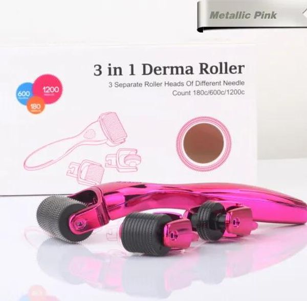 Roller Ucuz Mikro İğne Silindiri Satın Al 3 In 1 Derma Roller Mikro İğne Cilt Bakım Kiti AntiAnation Antiwinkle Antikelülit Antistretch