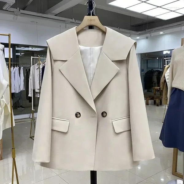 Abiti da donna Abiti bianchi Solido Sciolto Nero Capispalla Cappotti per donna Giacca Blazer Donna Tendenza invernale 2023 Offerte Abbigliamento di lusso coreano