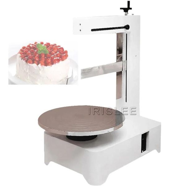 İşlemciler Otomatik Doğum Günü Pastası Dekorasyon Buzlanma Makinesi Ticari Yuvarlak Kek Krem Yayılma Makinesi